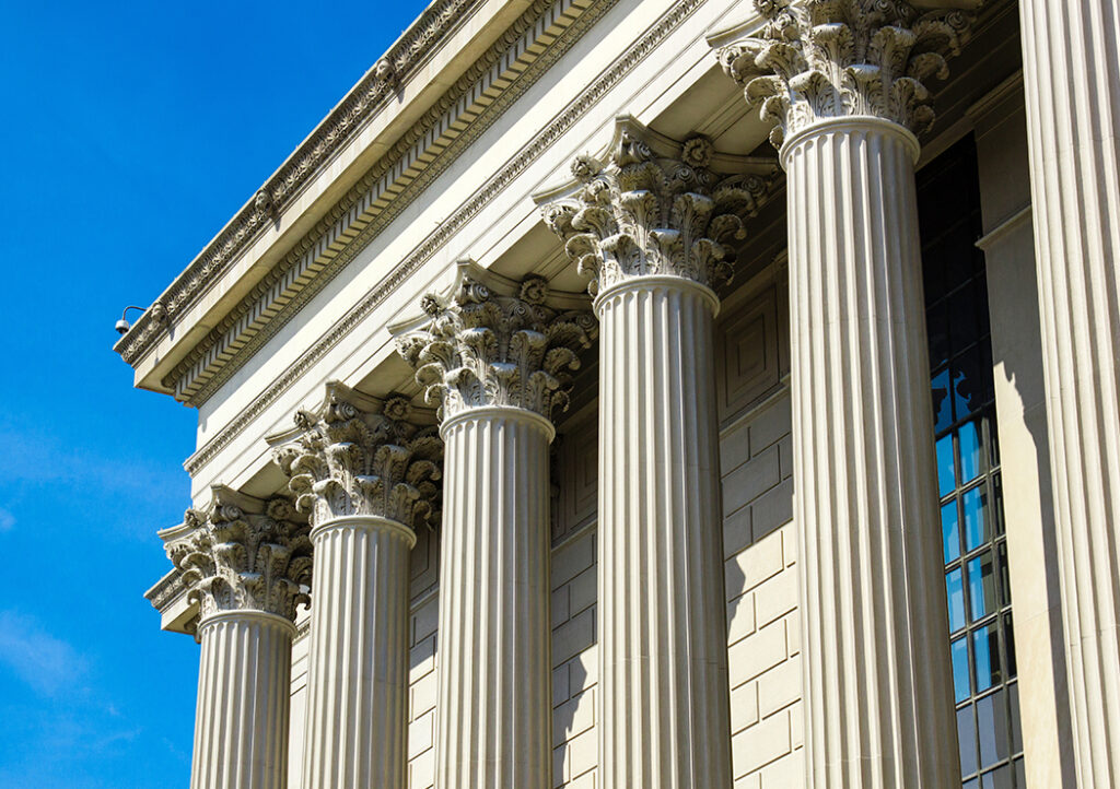 Closeup of Federal State Building since MMI is a Trusted Partner of Local and International Governments