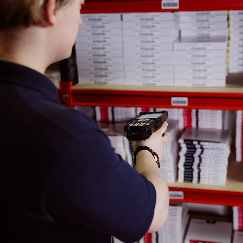 MMI Worker Doing Direct Support Inventory of Supplies